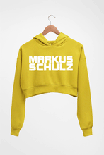 Load image into Gallery viewer, Markus Schulz Crop HOODIE FOR WOMEN-Mustard Yellow-Ektarfa.online

