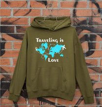 Load image into Gallery viewer, Traveling is Love Unisex Hoodie for Men/Women-Olive Green-Ektarfa.online
