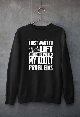 Gym Unisex Sweatshirt for Men/Women-Black-Ektarfa.online