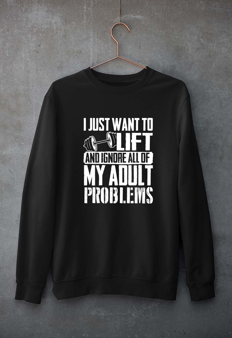 Gym Unisex Sweatshirt for Men/Women-Black-Ektarfa.online