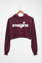 Load image into Gallery viewer, Imagine Riteish Deshmukh Crop HOODIE FOR WOMEN-Maroon-Ektarfa.online
