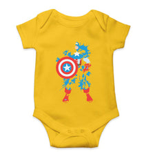 Load image into Gallery viewer, Captain America Superhero Kids Romper For Baby Boy/Girl-Yellow-Ektarfa.online
