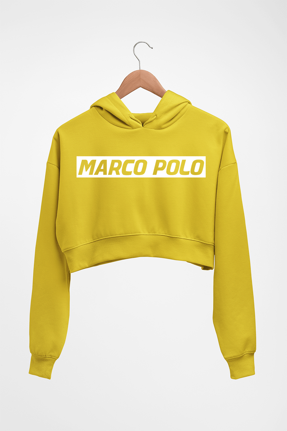 Marco Polo Crop HOODIE FOR WOMEN-Mustard Yellow-Ektarfa.online