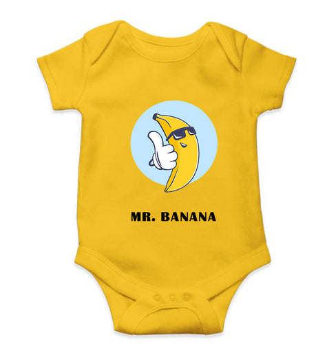 Banana Kids Romper For Baby Boy/Girl-0-5 Months(18 Inches)-Yellow-Ektarfa.online