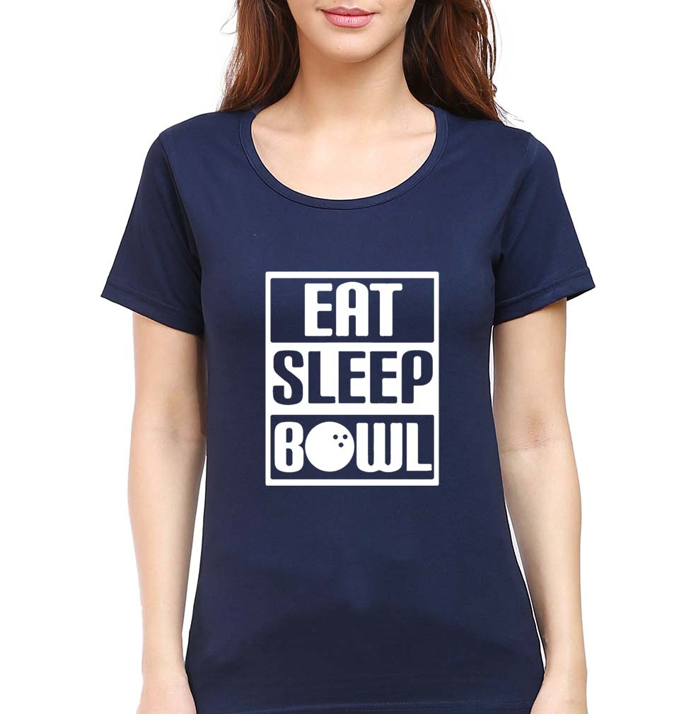 Bowling T-Shirt for Women-Navy Blue-Ektarfa.online