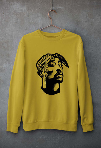 Tupac 2Pac Unisex Sweatshirt for Men/Women-Mustard Yellow-Ektarfa.online