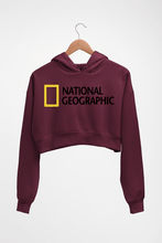 Load image into Gallery viewer, National geographic Crop HOODIE FOR WOMEN-Maroon-Ektarfa.online
