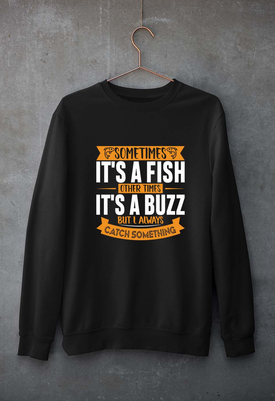 Fishing Unisex Sweatshirt for Men/Women-Black-Ektarfa.online