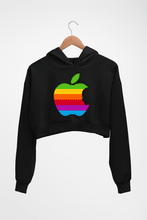 Load image into Gallery viewer, Steve Jobs Apple Crop HOODIE FOR WOMEN-Black-Ektarfa.online
