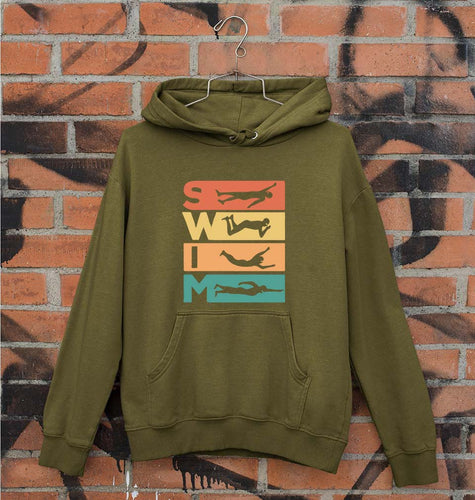 Swimming Unisex Hoodie for Men/Women-Olive Green-Ektarfa.online