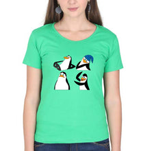 Load image into Gallery viewer, Penguins of Madagascar T-Shirt for Women-Flag Green-Ektarfa.online

