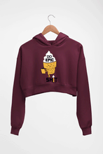 Load image into Gallery viewer, Shit Crop HOODIE FOR WOMEN-Maroon-Ektarfa.online
