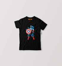 Load image into Gallery viewer, Captain America Superhero Kids T-Shirt for Boy/Girl-Black-Ektarfa.online
