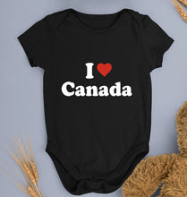 Load image into Gallery viewer, I Love Canada Kids Romper For Baby Boy/Girl-0-5 Months(18 Inches)-Black-Ektarfa.online
