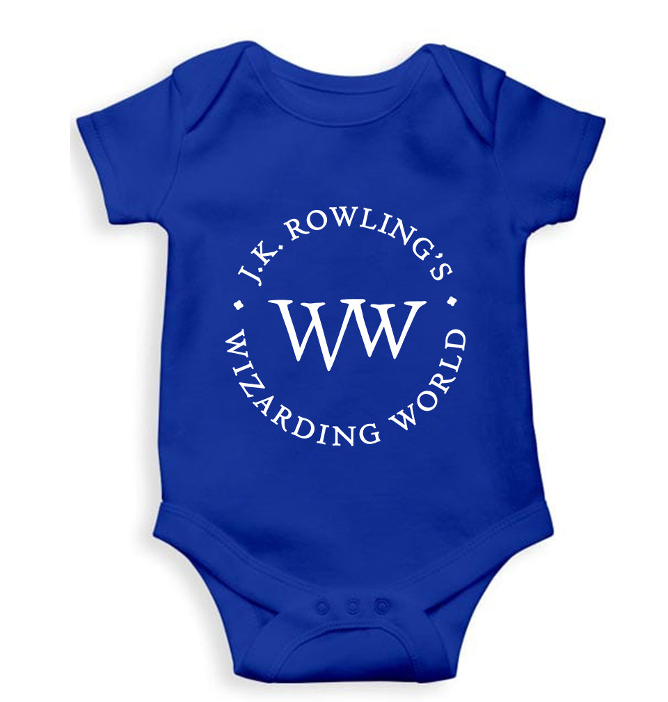 Wizarding World Kids Romper For Baby Boy/Girl-Royal Blue-Ektarfa.online