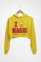 Load image into Gallery viewer, Mushroom Crop HOODIE FOR WOMEN-Mustard Yellow-Ektarfa.online
