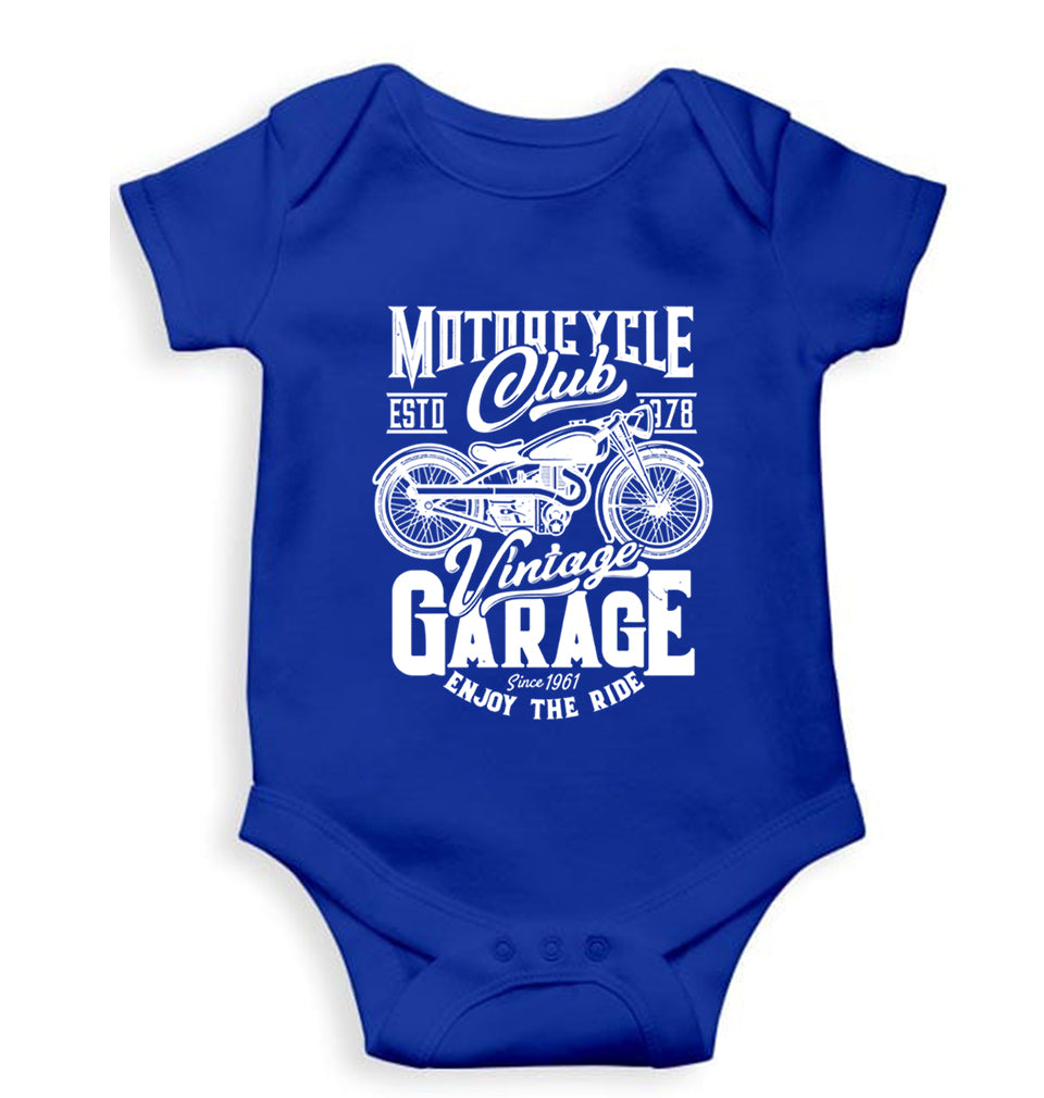 Motorcycle Kids Romper For Baby Boy/Girl-0-5 Months(18 Inches)-Royal Blue-Ektarfa.online