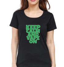 Load image into Gallery viewer, keep calm and vape on T-Shirt for Women-Black-Ektarfa.online
