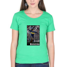 Load image into Gallery viewer, Diego Maradona T-Shirt for Women-Flag Green-Ektarfa.online
