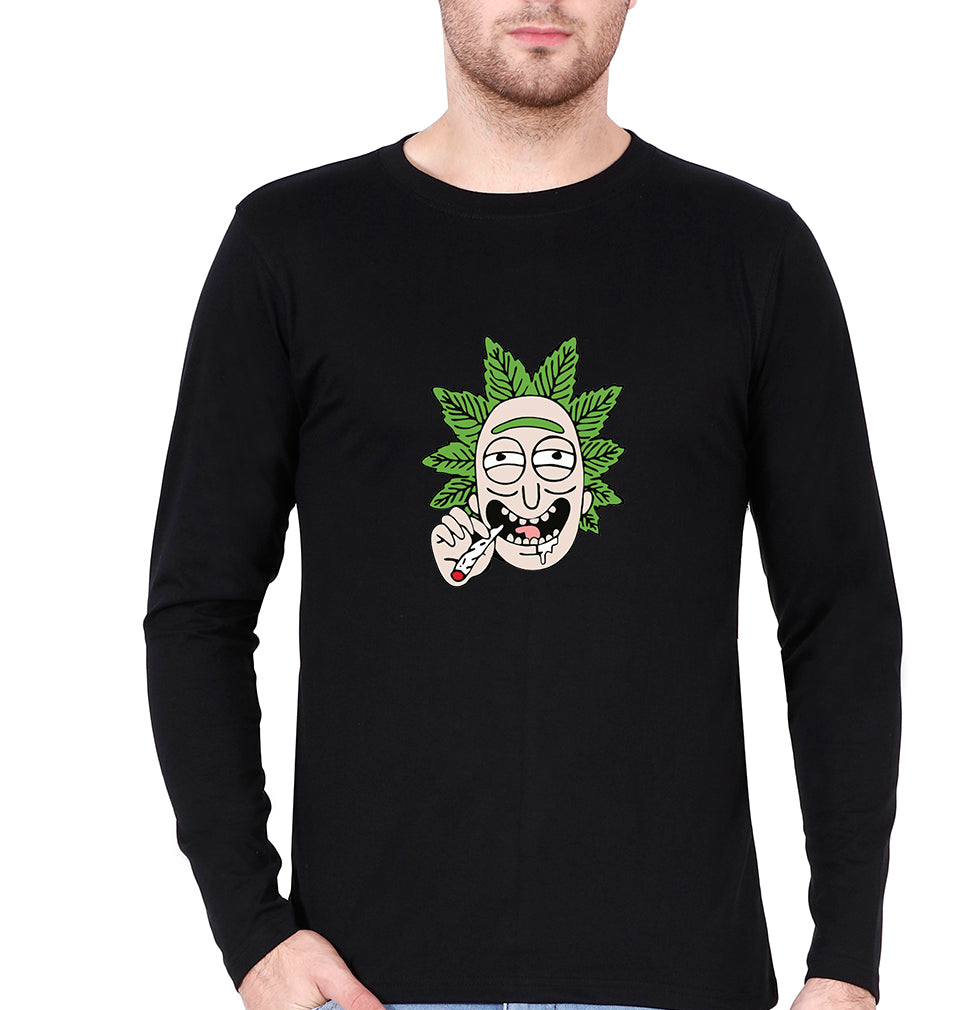 Rick and Morty Full Sleeves T-Shirt for Men-Black-Ektarfa.online
