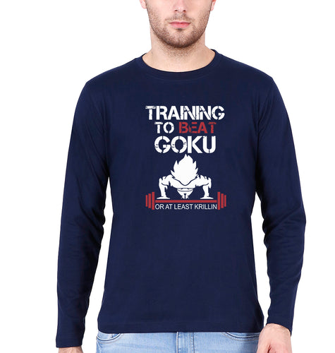 Goku Gym Full Sleeves T-Shirt for Men-Navy Blue-Ektarfa.online