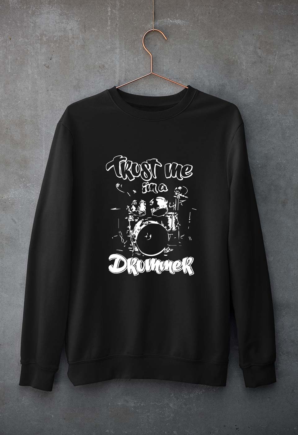 Drummer Unisex Sweatshirt for Men/Women-Black-Ektarfa.online
