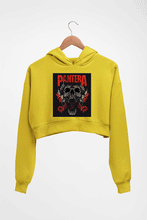 Load image into Gallery viewer, Pantera Crop HOODIE FOR WOMEN-Mustard yellow-Ektarfa.online
