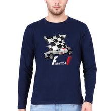 Load image into Gallery viewer, Formula 1(F1) Full Sleeves T-Shirt for Men-S(38 Inches)-Navy Blue-Ektarfa.online
