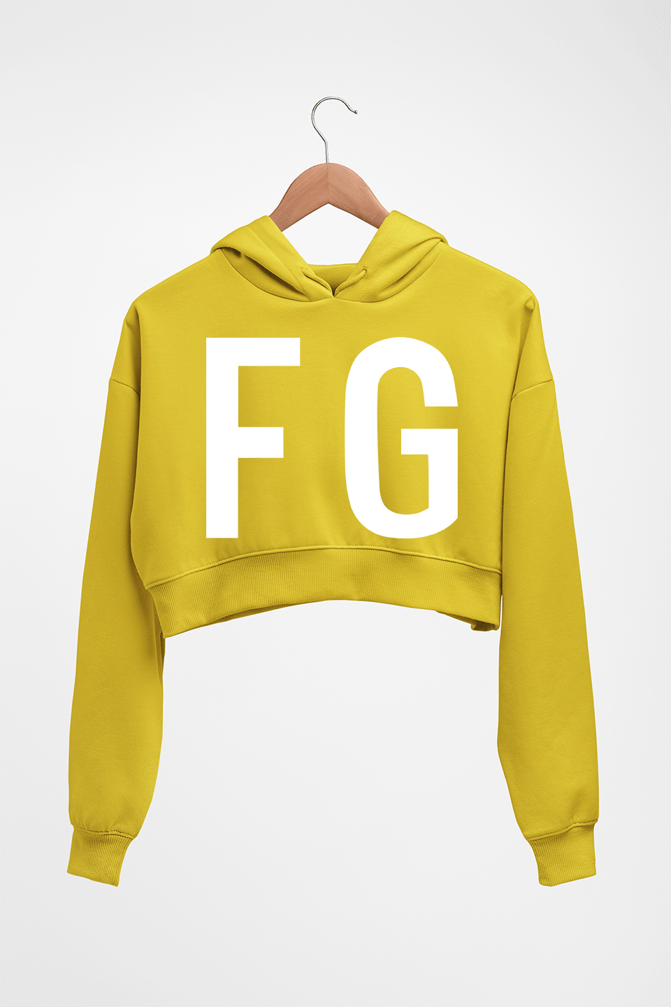 Fear of God Crop HOODIE FOR WOMEN-Mustard Yellow-Ektarfa.online