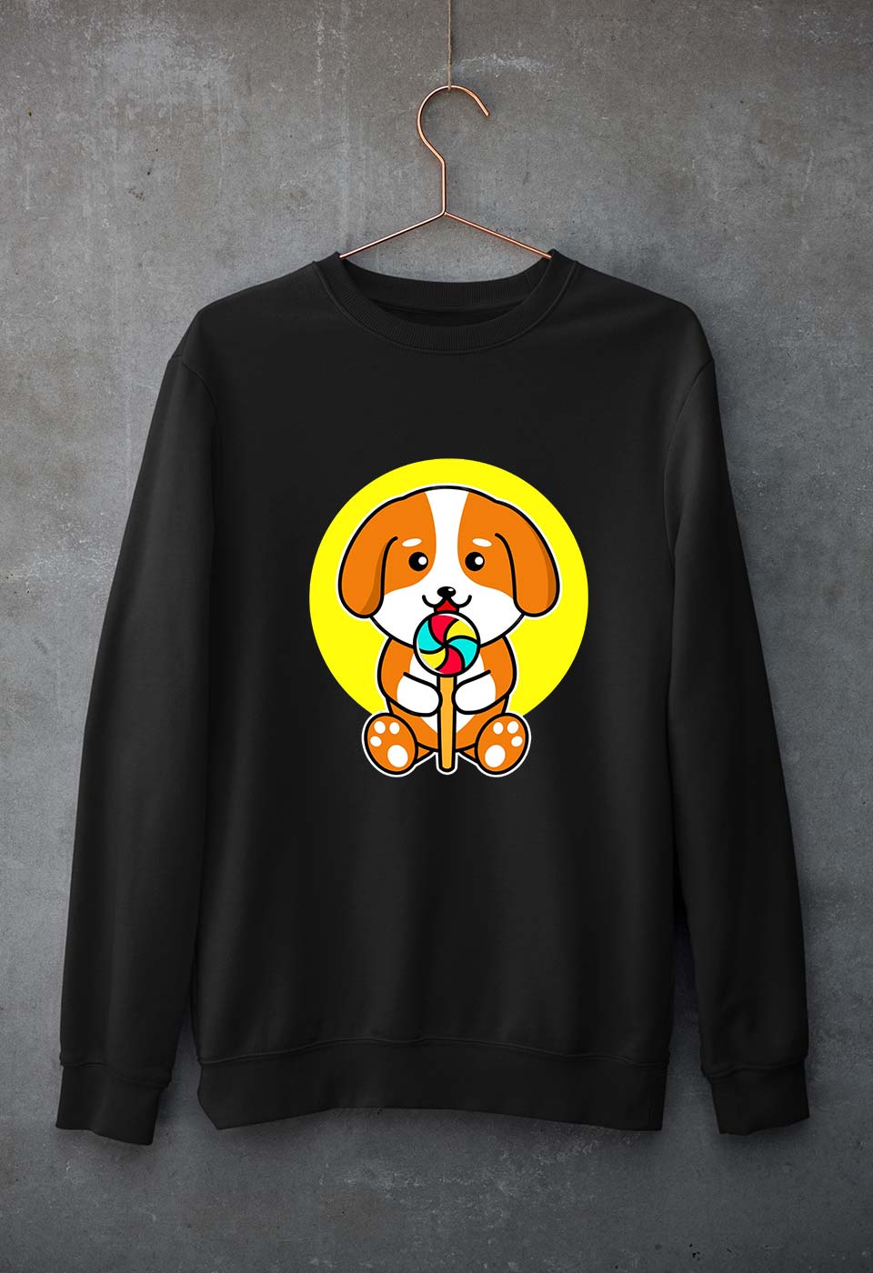 Puppy Unisex Sweatshirt for Men/Women-Black-Ektarfa.online