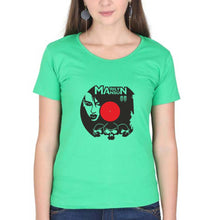 Load image into Gallery viewer, Marilyn Manson T-Shirt for Women-Flag Green-Ektarfa.online
