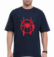 Load image into Gallery viewer, Spiderman Superhero Oversized T-Shirt for Men-Navy Blue-Ektarfa.online
