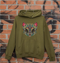Load image into Gallery viewer, Psychedelic Cat Unisex Hoodie for Men/Women-Olive Green-Ektarfa.online
