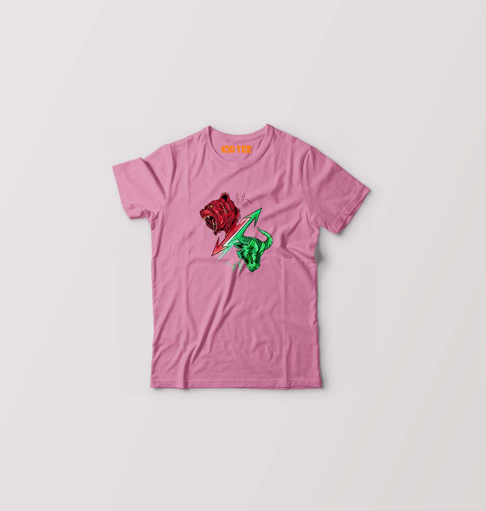 Share Market(Stock Market) Kids T-Shirt for Boy/Girl-Pink-Ektarfa.online