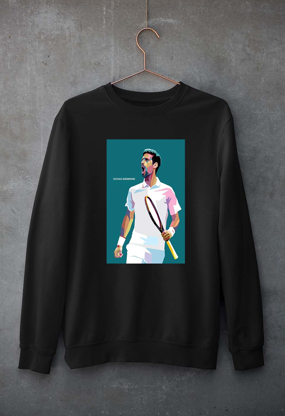 Novak Djokovic Tennis Unisex Sweatshirt for Men/Women-Black-Ektarfa.online