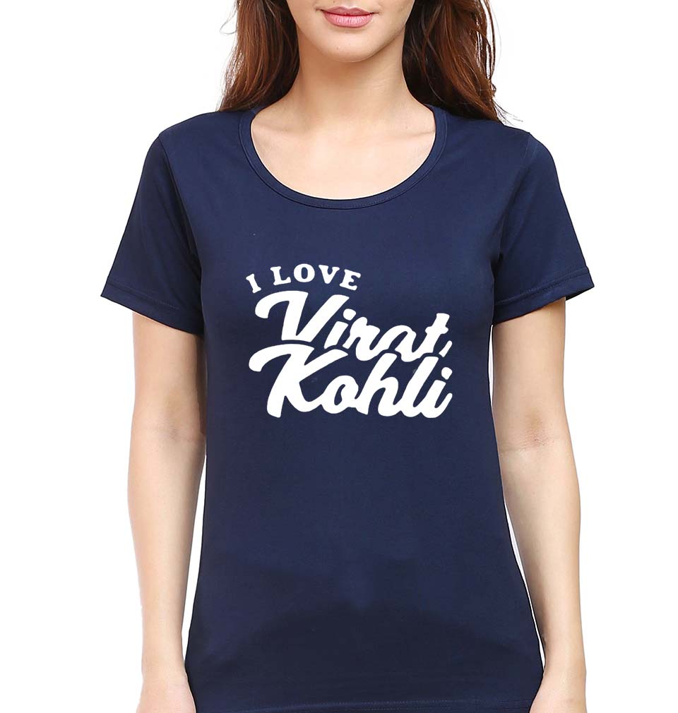 Virat Kohli T-Shirt for Women-Navy Blue-Ektarfa.online