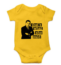 Load image into Gallery viewer, Michael Scott That&#39;s What She Said Kids Romper For Baby Boy/Girl-Yellow-Ektarfa.online
