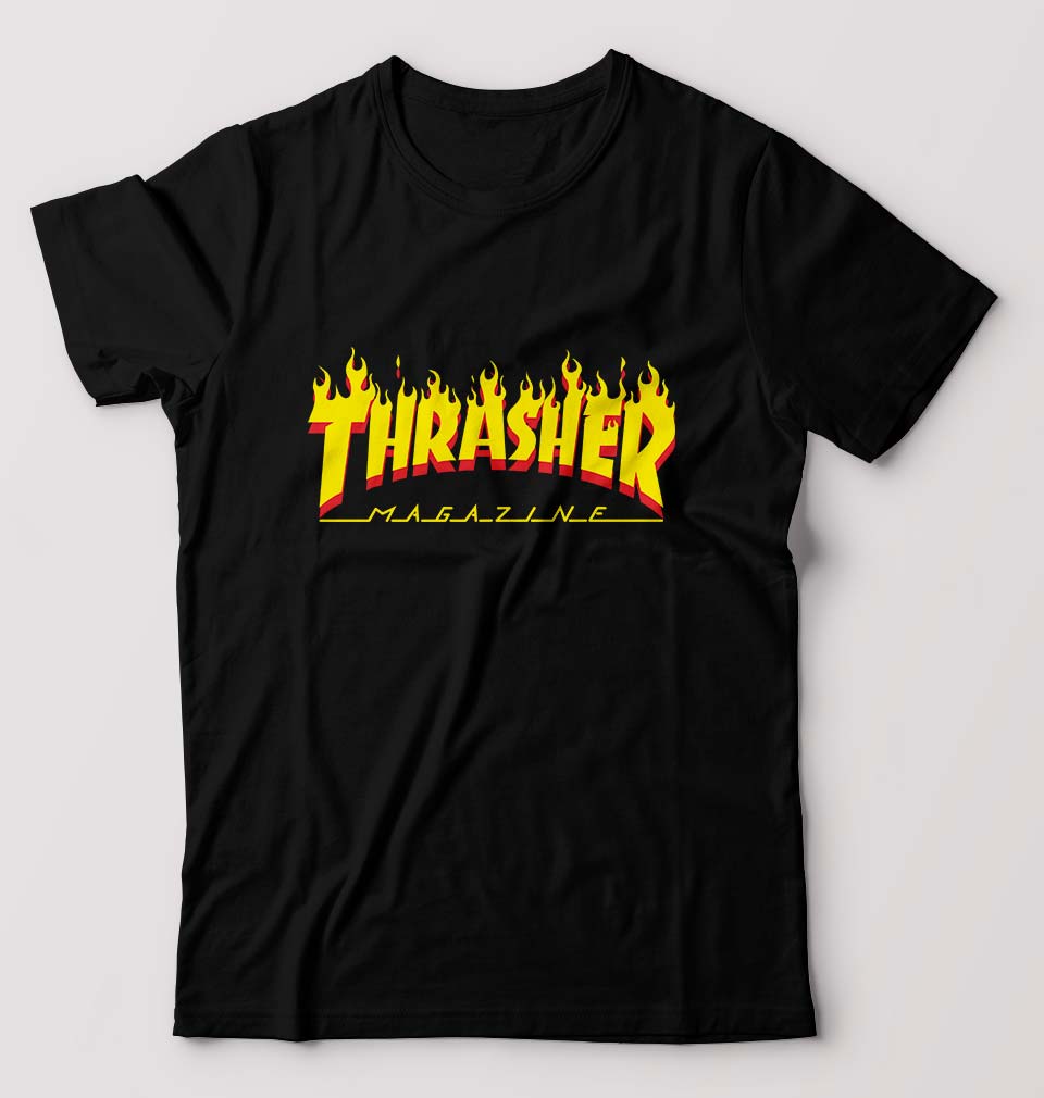 Thrasher Magzine T-Shirt for Men-Black-Ektarfa.online