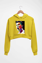 Load image into Gallery viewer, Cristiano Ronaldo CR7 Crop HOODIE FOR WOMEN-Mustard yellow-Ektarfa.online
