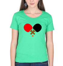 Load image into Gallery viewer, Table Tennie (TT) T-Shirt for Women-Flag Green-Ektarfa.online
