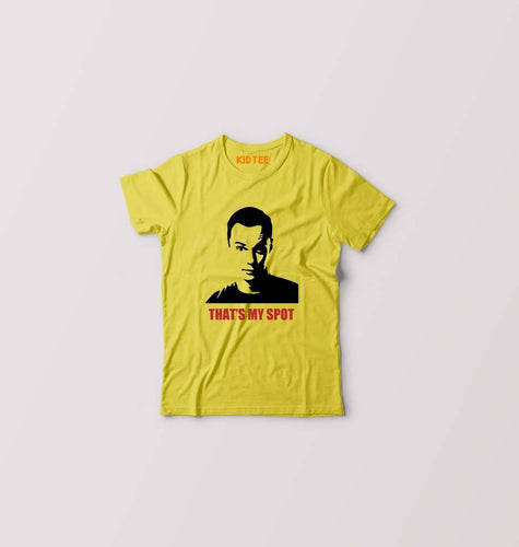 Sheldon Cooper That's My Spot Kids T-Shirt for Boy/Girl-Yellow-Ektarfa.online