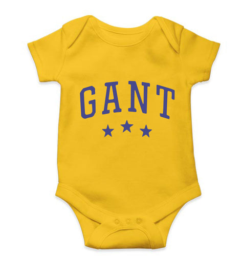 Varsity Gant Romper For Baby Boy/Girl-Yellow-Ektarfa.online