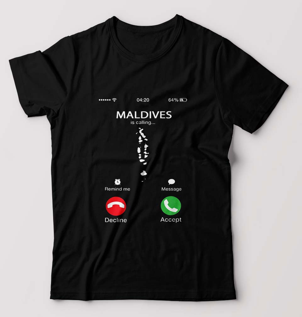 Maldives Calling T-Shirt for Men-Black-Ektarfa.online