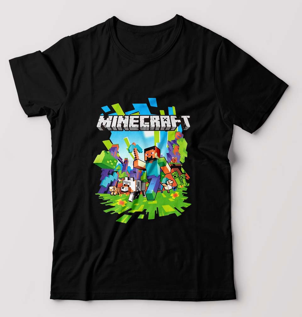 Minecraft T-Shirt for Men-Black-Ektarfa.online
