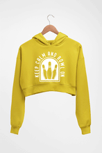 Load image into Gallery viewer, Bowling Crop HOODIE FOR WOMEN-Mustard Yellow-Ektarfa.online
