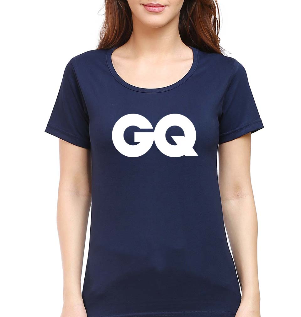 GQ Magazine T-Shirt for Women-Navy Blue-Ektarfa.online