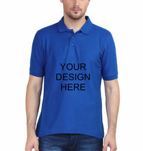 Load image into Gallery viewer, Customized-Custom-Personalized Polo T-Shirt for Men-S(38 Inches)-Royal Blue-Ektarfa.co.in
