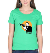 Load image into Gallery viewer, James Bond 007 T-Shirt for Womena-flag green-Ektarfa.online
