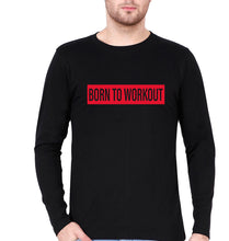 Load image into Gallery viewer, Gym Workout Full Sleeves T-Shirt for Men-Black-Ektarfa.online
