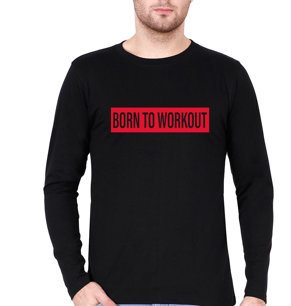 Gym Workout Full Sleeves T-Shirt for Men-Black-Ektarfa.online